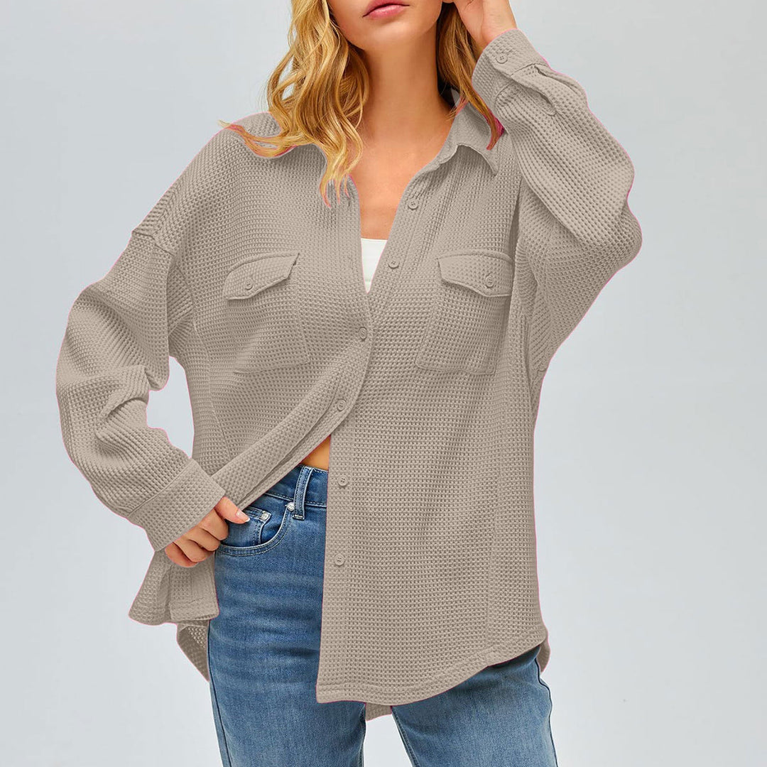 Parker oversized waffle knit shacket – image 14