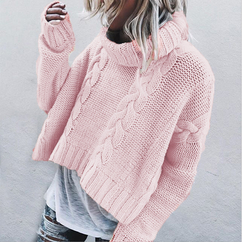 Anna chunky cable knit turtleneck sweater – image 9