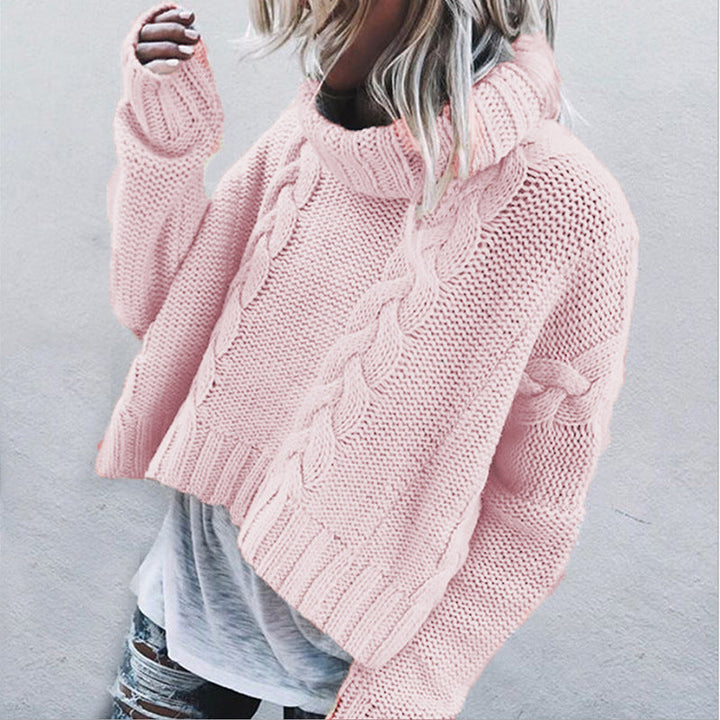 Anna chunky cable knit turtleneck sweater – image 9