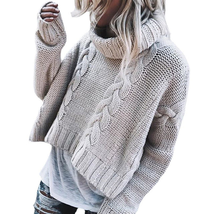 Anna chunky cable knit turtleneck sweater – image 6