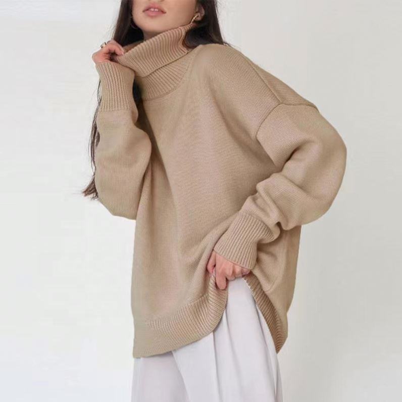 Josie fitted jersey turtleneck sweater – image 4