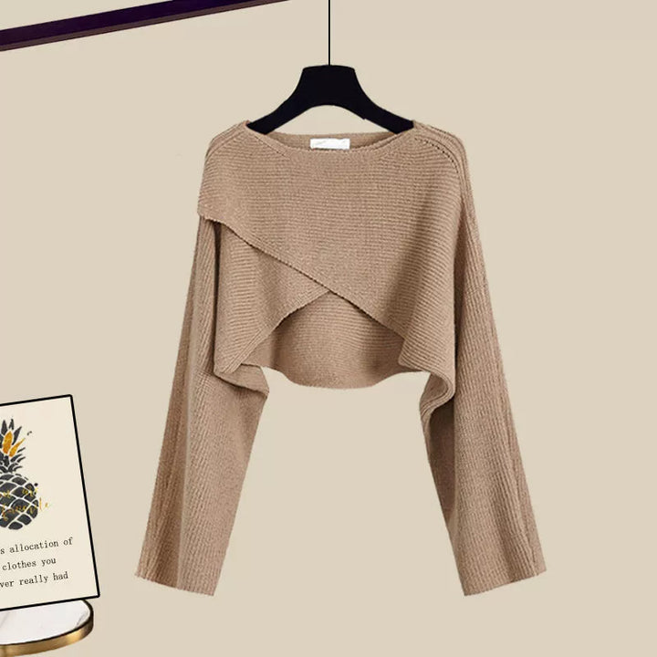 Lilou three piece layered knit and wide leg pants set – image 4