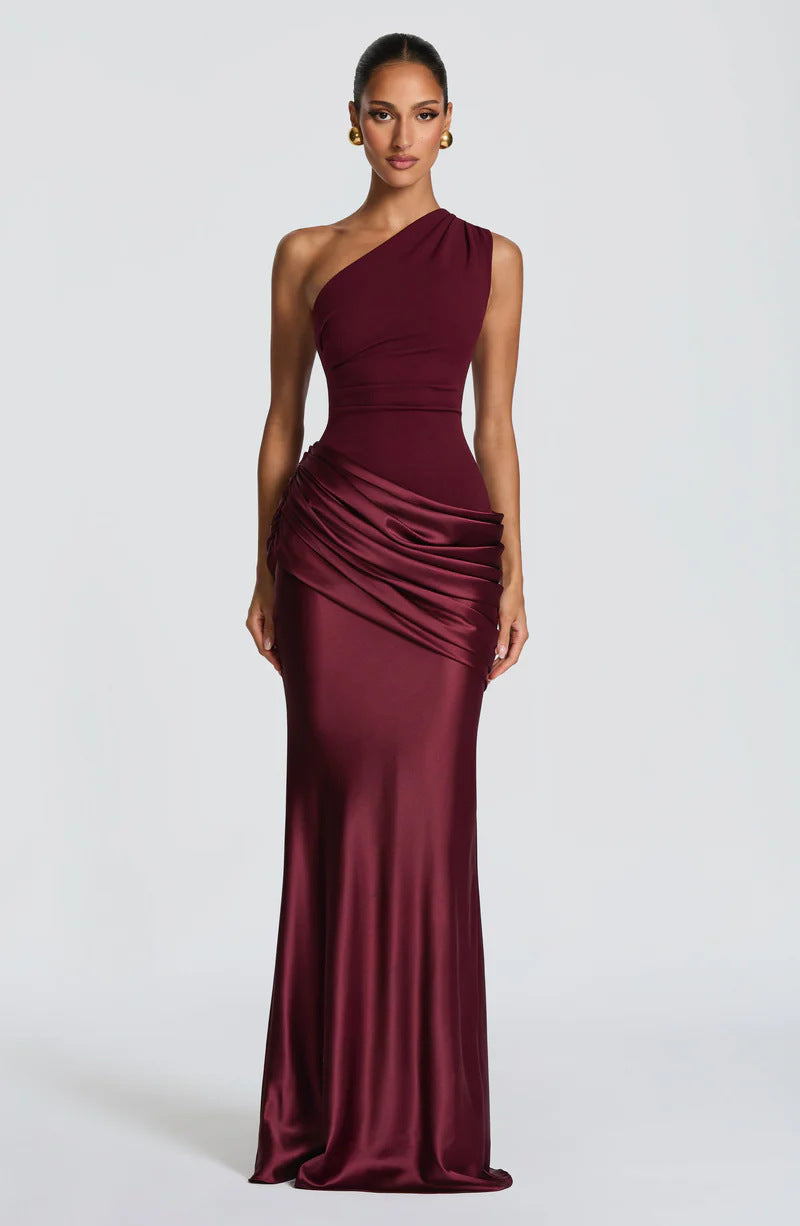 Kiana draped one shoulder maxi dress – image 3