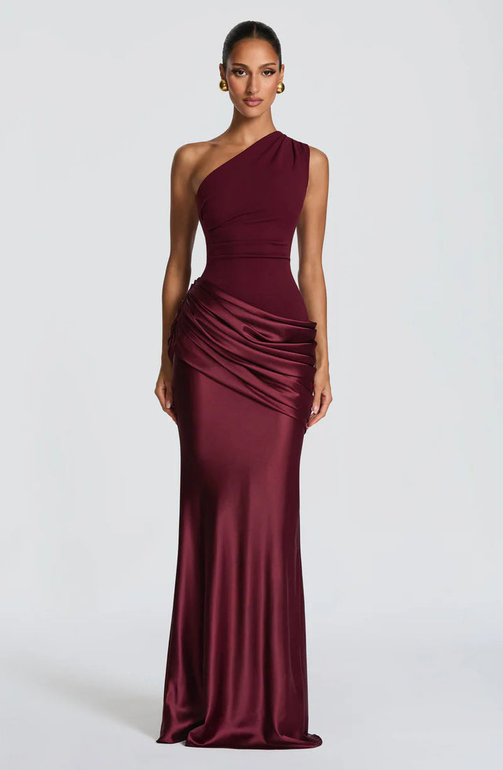Kiana draped one shoulder maxi dress – image 3