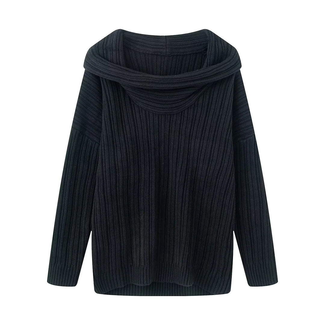 Kaylee wide roll neck ribbed sweater – image 2