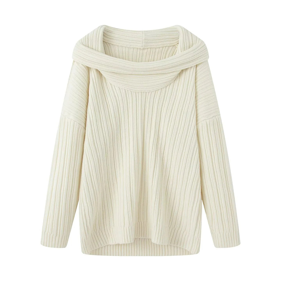 Kaylee wide roll neck ribbed sweater – image 9