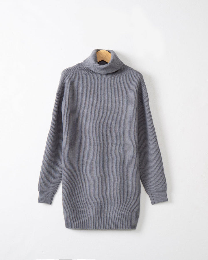 Demi long ribbed turtleneck sweater – image 6