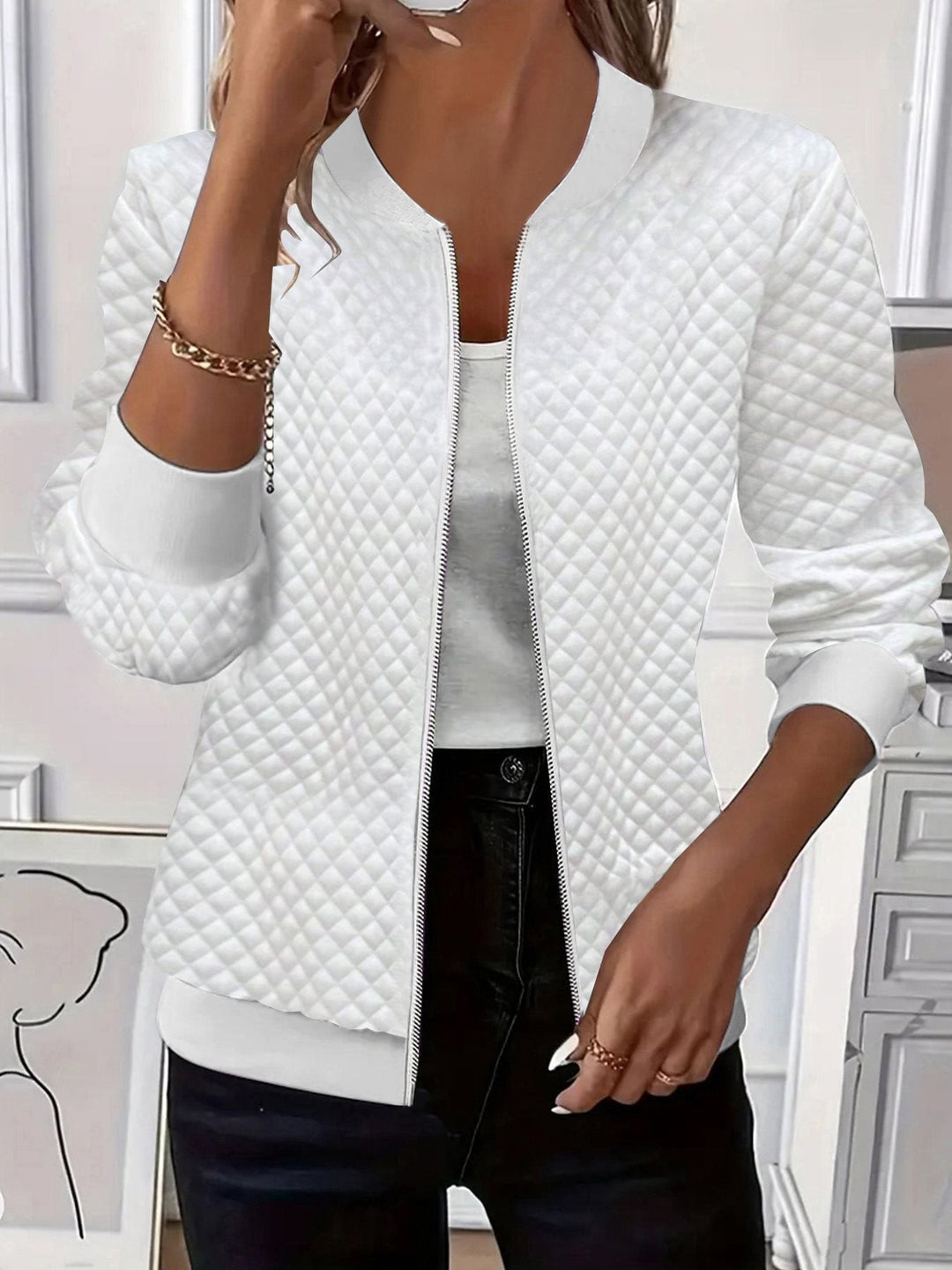 Carolina quilted bomber jacket – image 10
