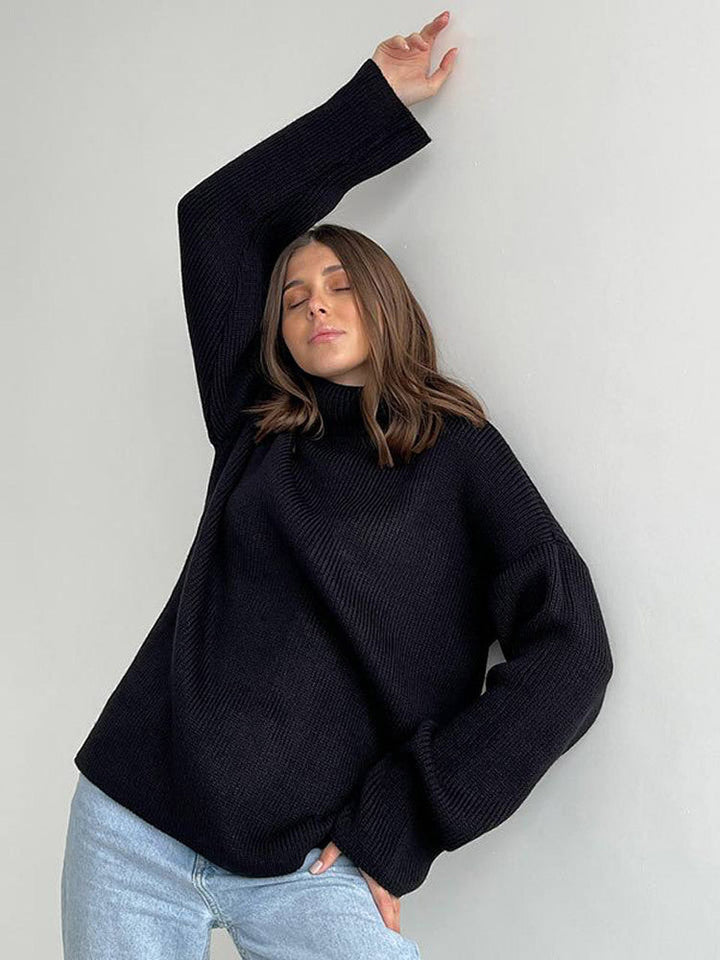 Brenna oversized ribbed turtleneck sweater – image 7