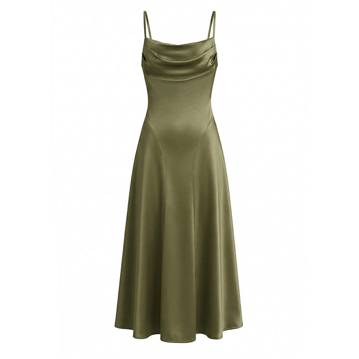 Blakely draped satin maxi dress – image 2