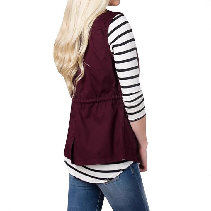 Maren hooded utility vest with drawstring waist – image 3