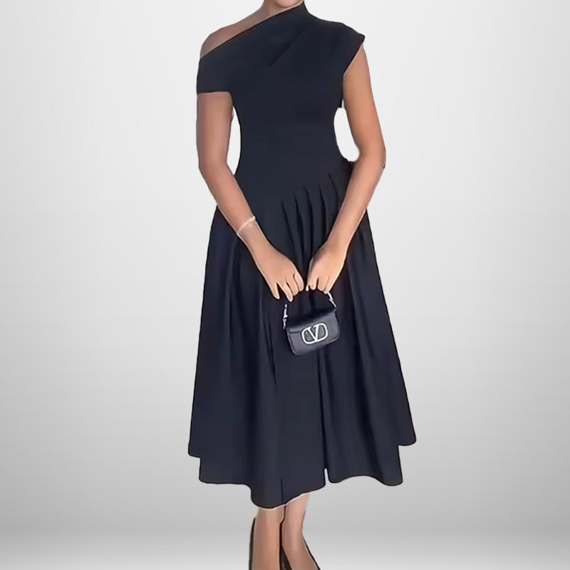Genesis draped one shoulder maxi dress – image 6