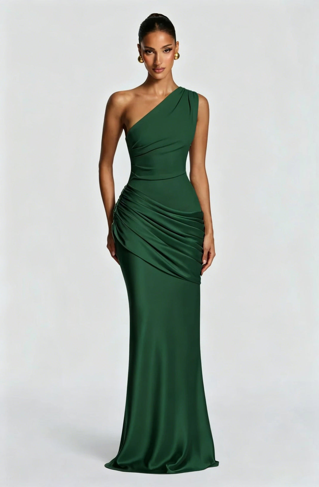 Kiana draped one shoulder maxi dress – image 12