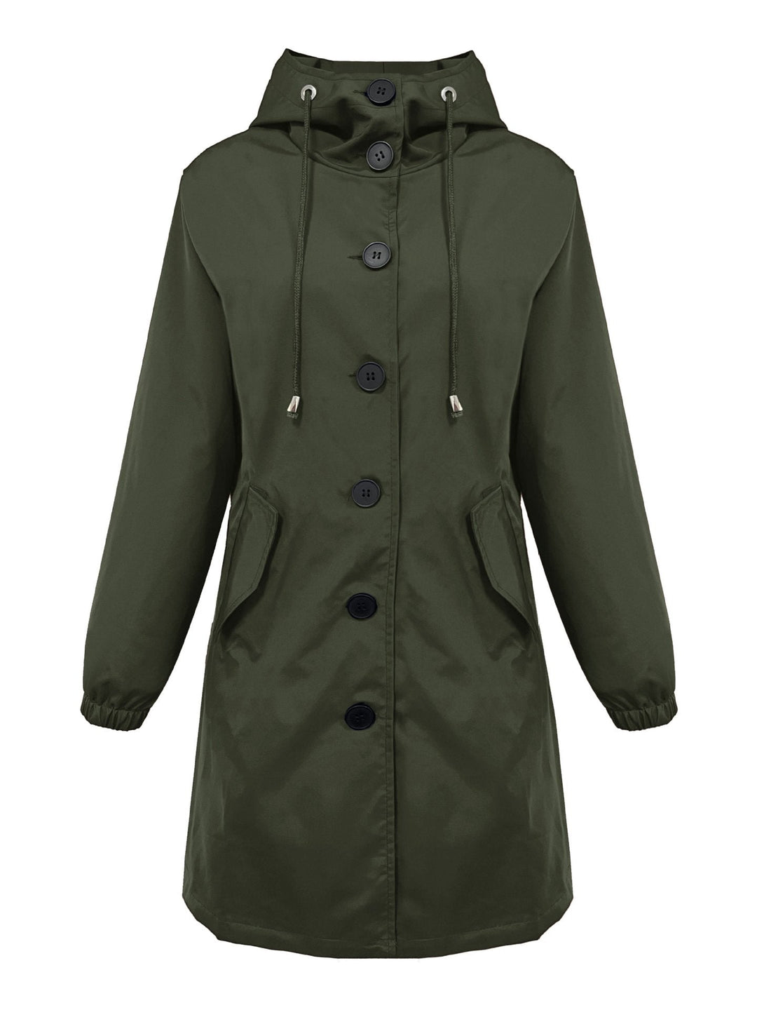 Sydney hooded button front rain parka – image 9