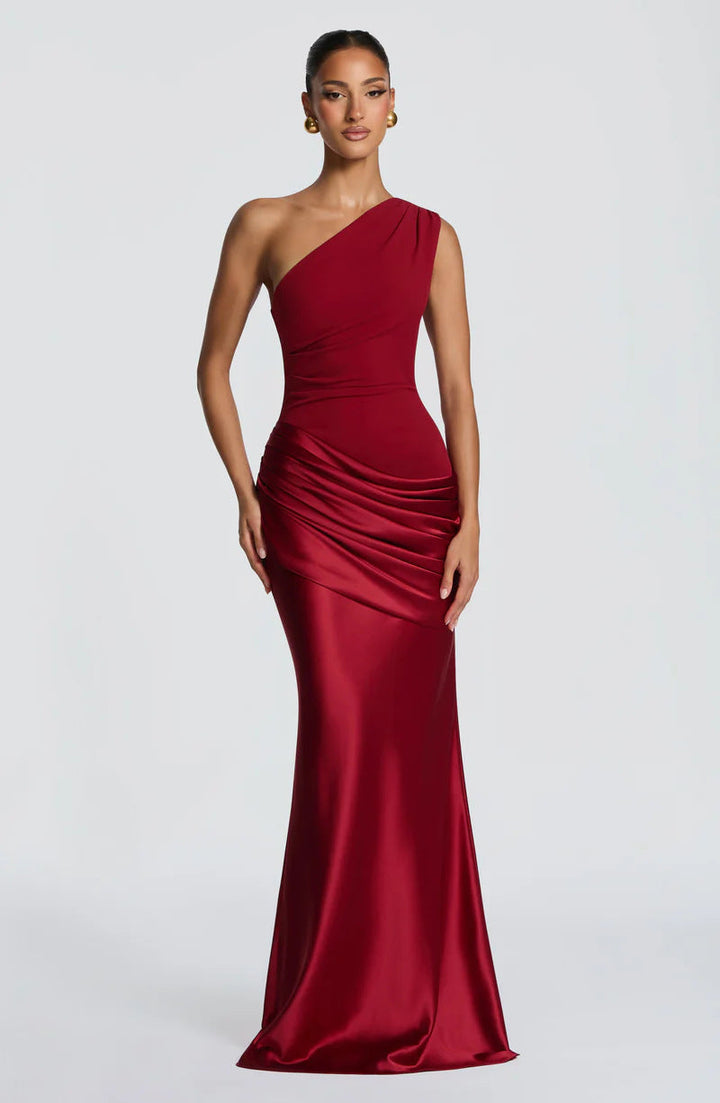 Kiana draped one shoulder maxi dress – image 5
