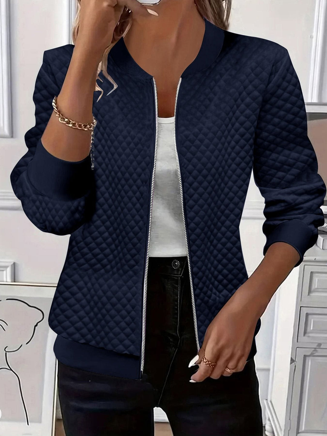 Carolina quilted bomber jacket – image 9