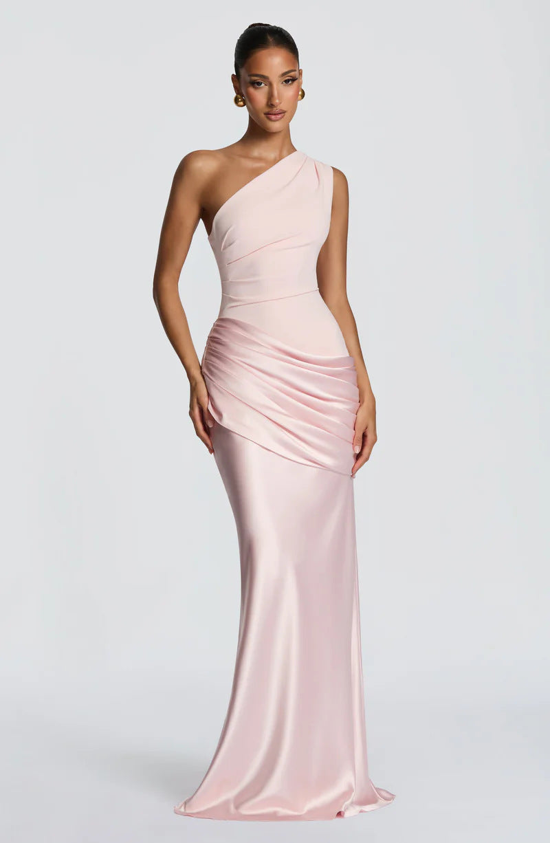 Kiana draped one shoulder maxi dress – image 8
