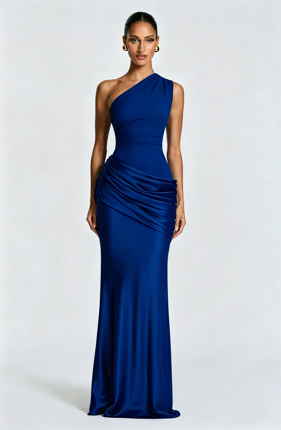 Kiana draped one shoulder maxi dress – image 10