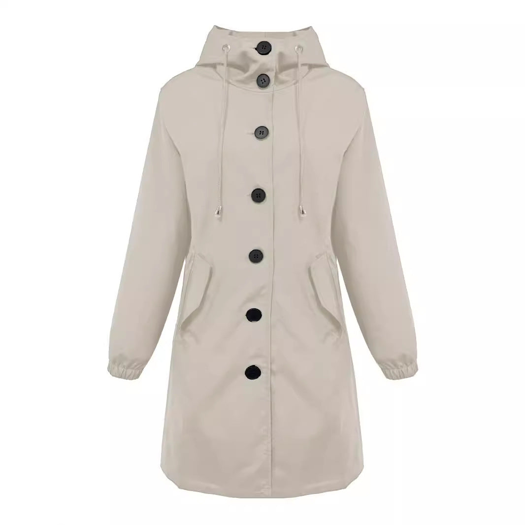 Sydney hooded button front rain parka – image 4