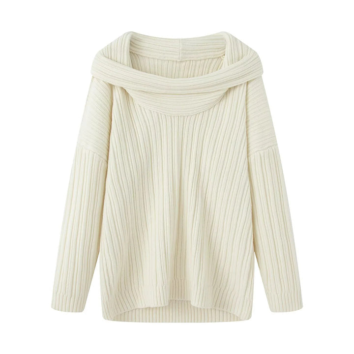 Kaylee wide roll neck ribbed sweater – image 3