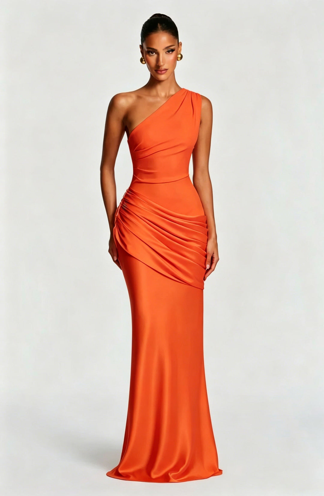 Kiana draped one shoulder maxi dress – image 13