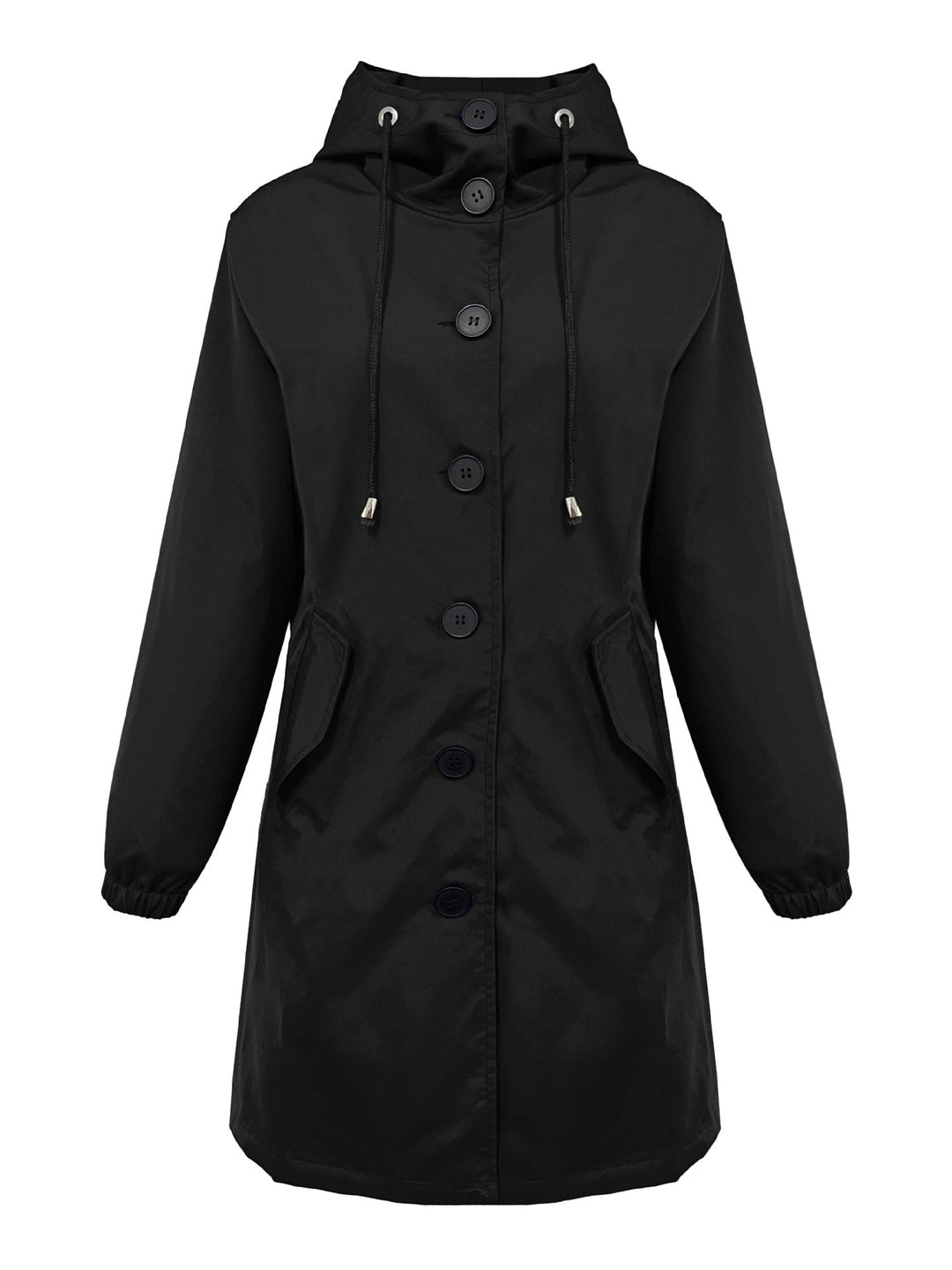 Sydney hooded button front rain parka – image 6