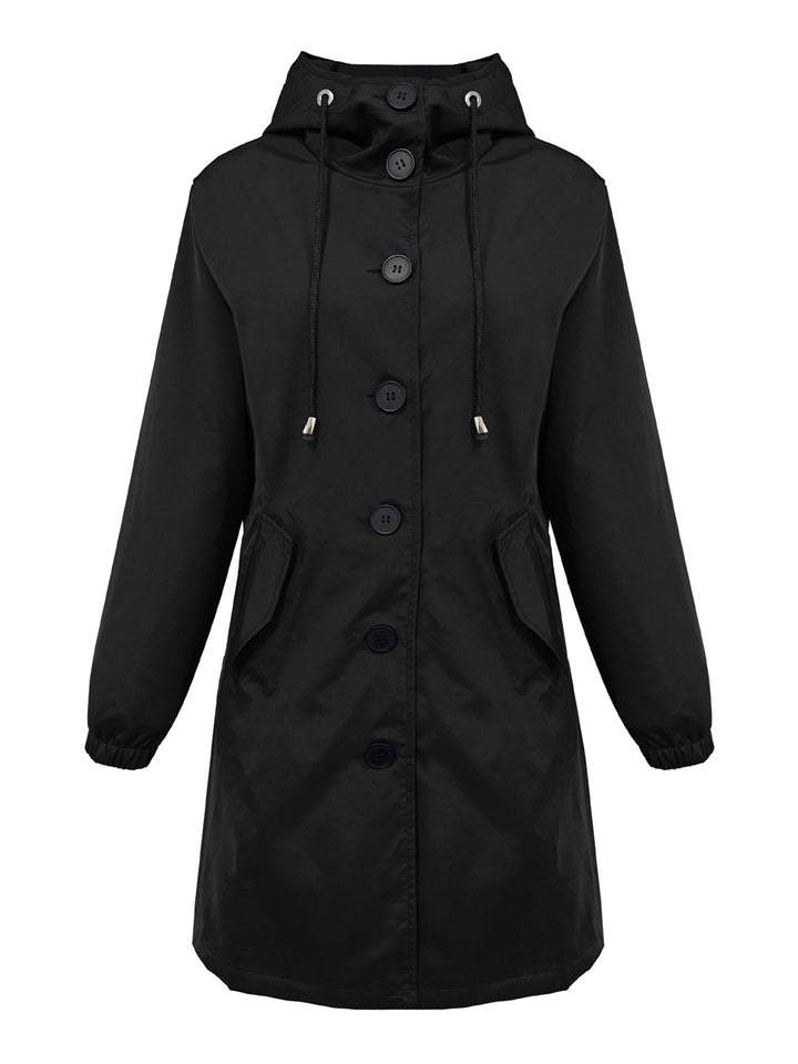 Sydney hooded button front rain parka – image 6