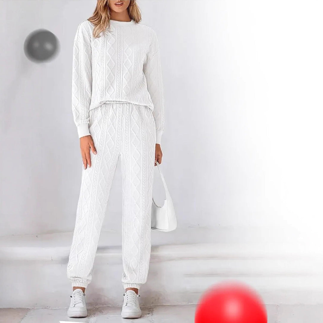 Alaina cable knit sweater and wide leg pants set – image 5
