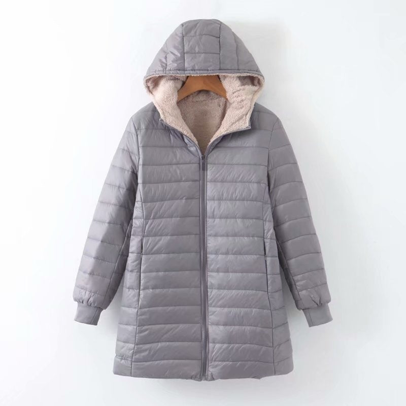 Mirella quilted winter coat with sherpa hood – image 4