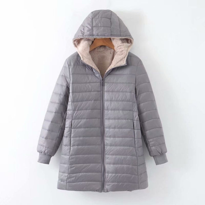 Mirella quilted winter coat with sherpa hood – image 4