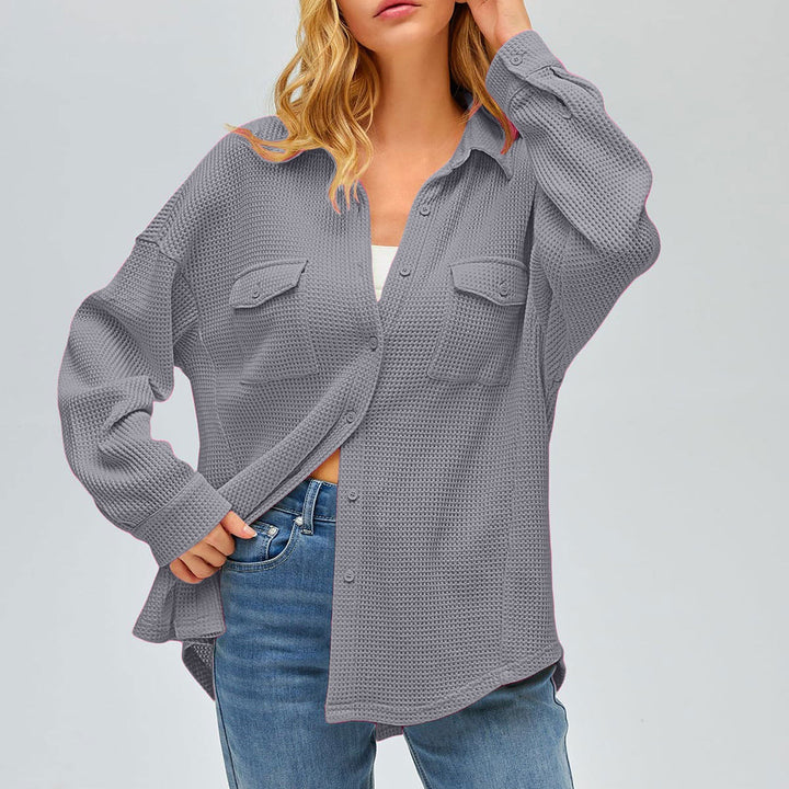 Parker oversized waffle knit shacket – image 13