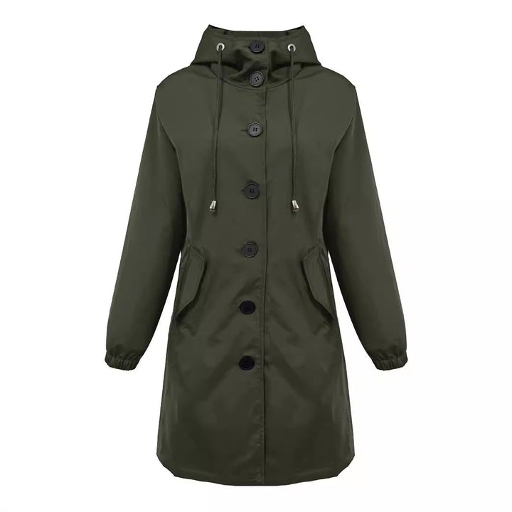 Sydney hooded button front rain parka – image 2