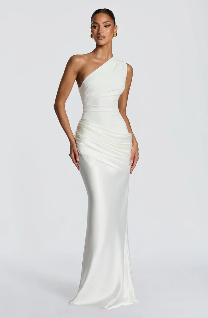 Kiana draped one shoulder maxi dress – image 6
