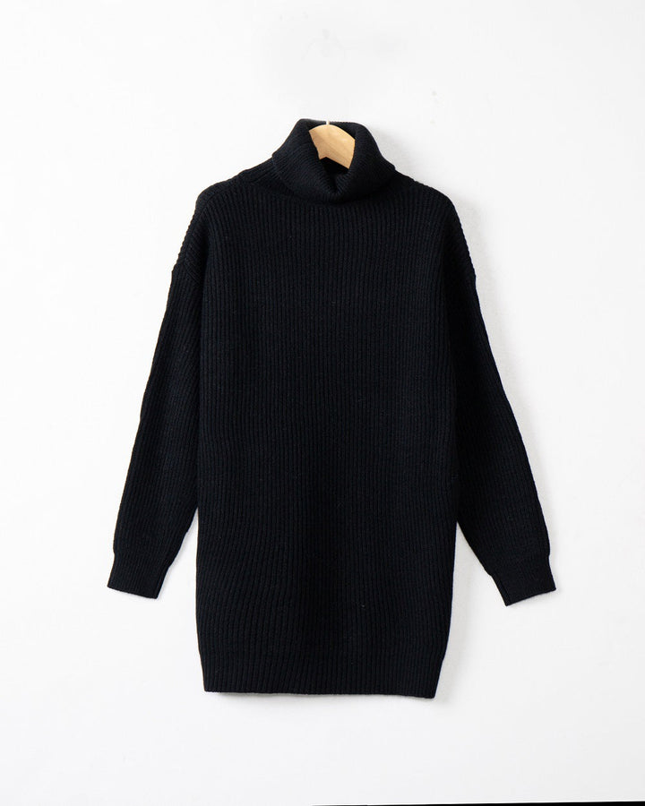 Demi long ribbed turtleneck sweater – image 8
