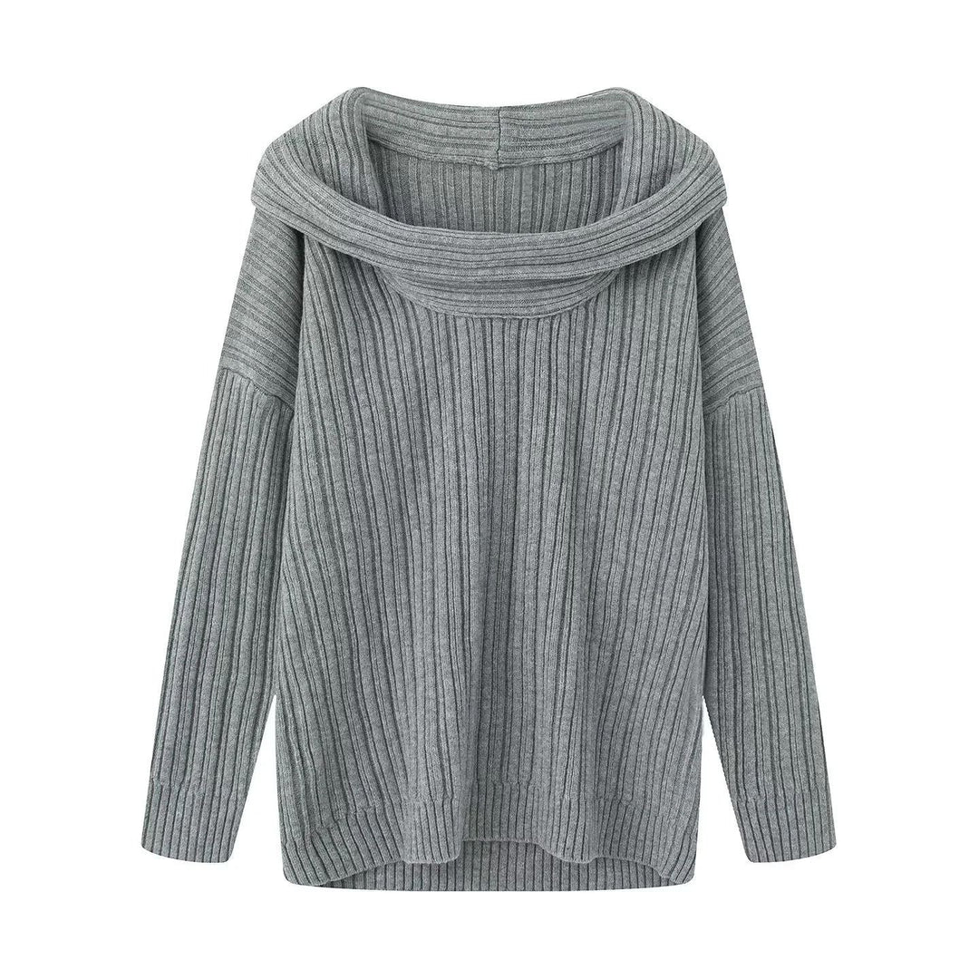 Kaylee wide roll neck ribbed sweater – image 5