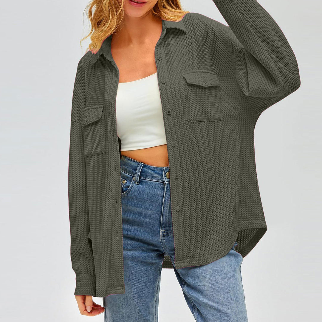 Parker oversized waffle knit shacket – image 11