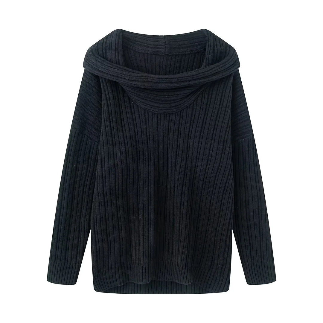 Kaylee wide roll neck ribbed sweater – image 6