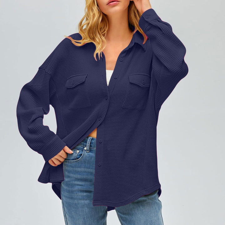 Parker oversized waffle knit shacket – image 9