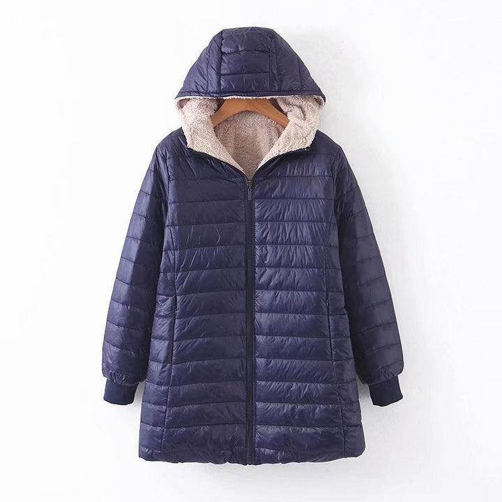 Mirella quilted winter coat with sherpa hood