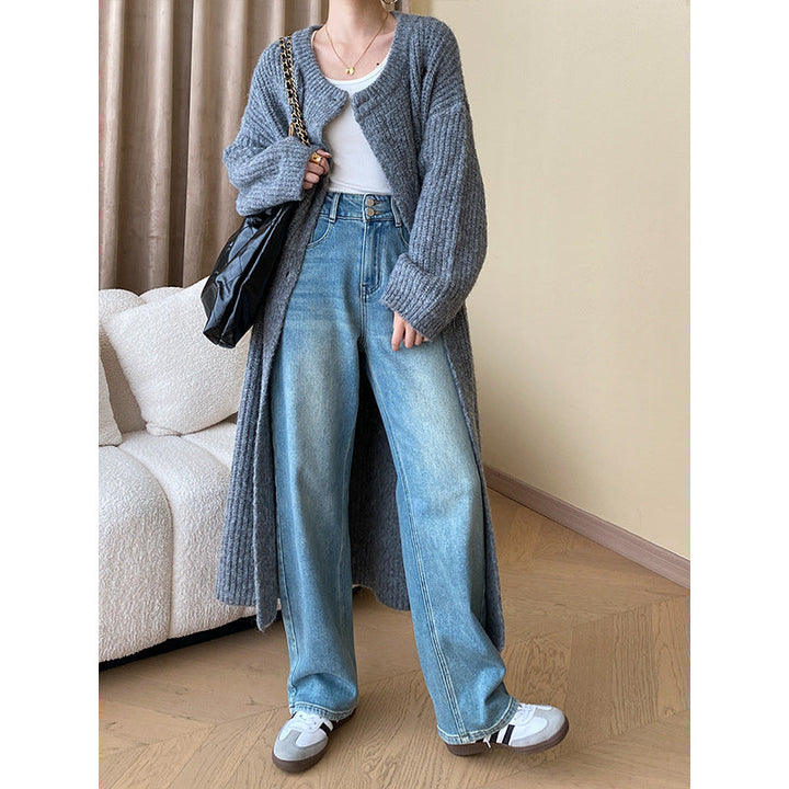Ilana long textured pattern knit coat