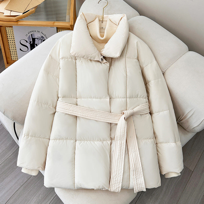 Charlie belted short puffer jacket – image 3