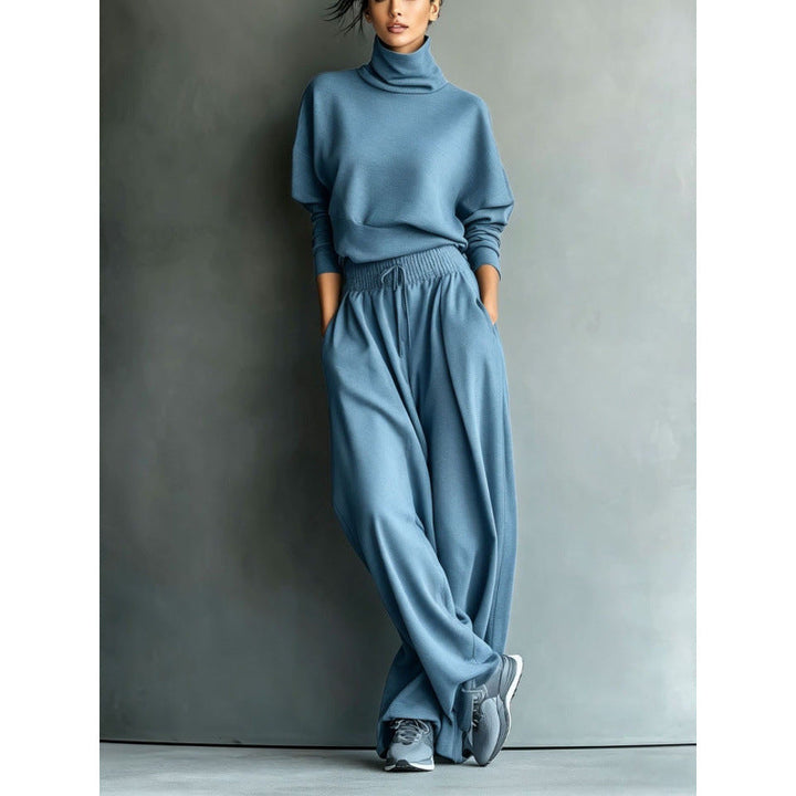 Miranda roll neck sweater and wide leg pants set – image 3