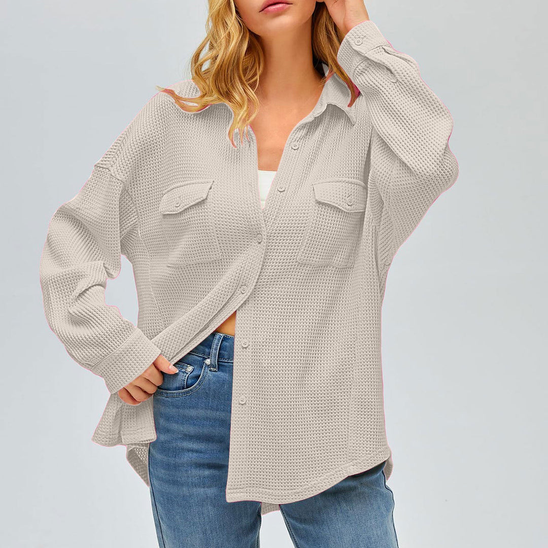 Parker oversized waffle knit shacket – image 10