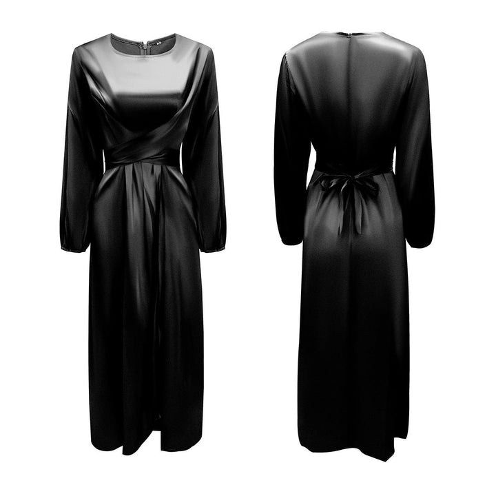 Palmer long sleeve satin wrap maxi dress – image 10
