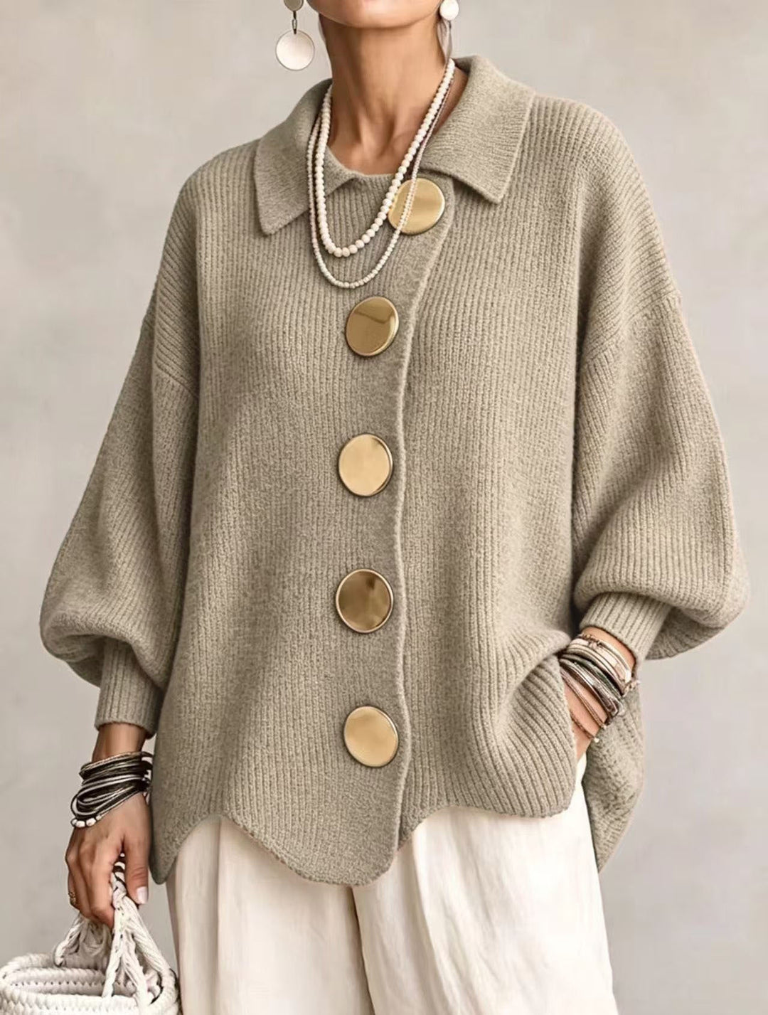 Juniper oversized wide collar cardigan – image 11