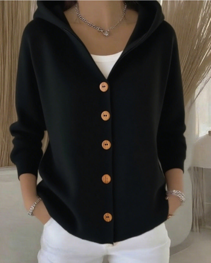Maggie hooded open front sweater cardigan – image 8