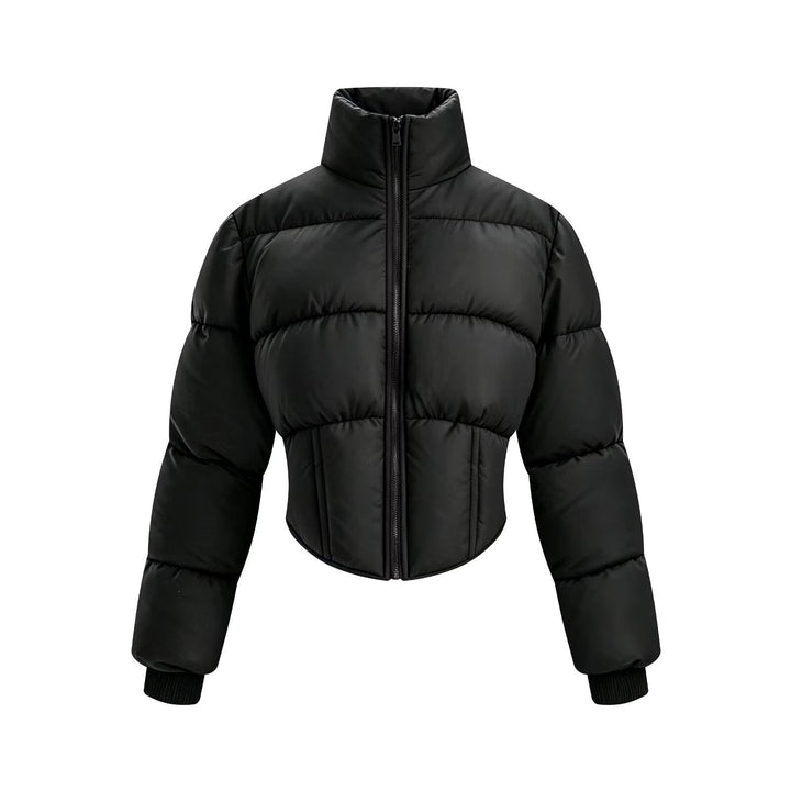 Leighton cropped puffer jacket with corset waist – image 9