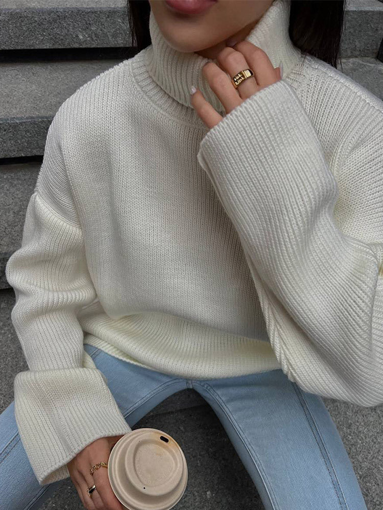 Brenna oversized ribbed turtleneck sweater – image 10