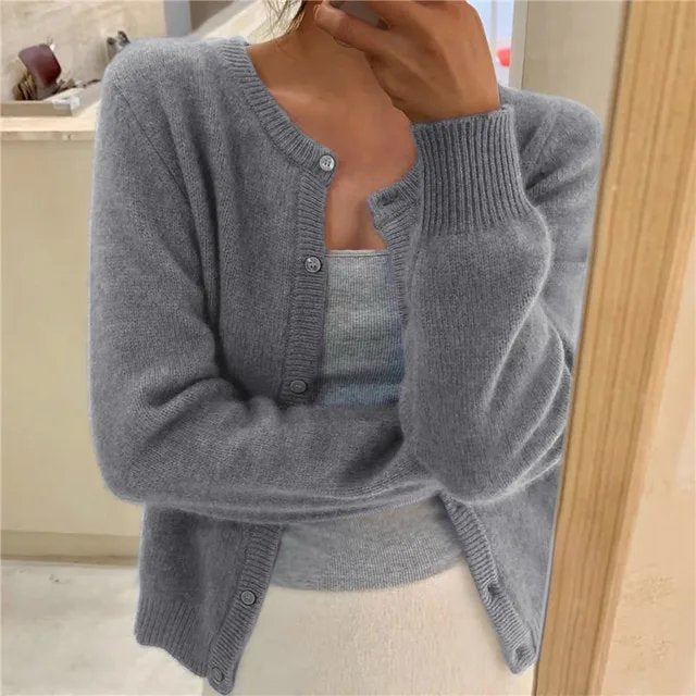 Yasmine soft knit button front cardigan