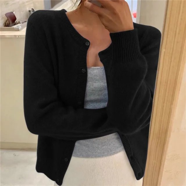 Yasmine soft knit button front cardigan – image 2